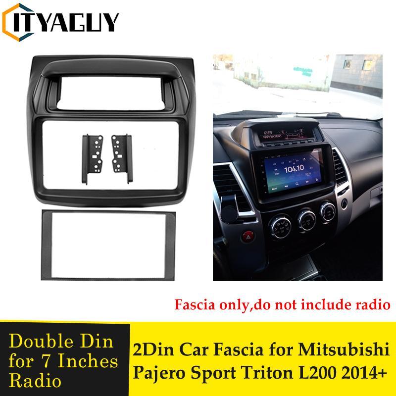 2 Din радио рамка DVD стерео панель для установки приборной панели комплект отделки лицевая панель для Mitsubishi Pajero Sport Triton L200 2014+