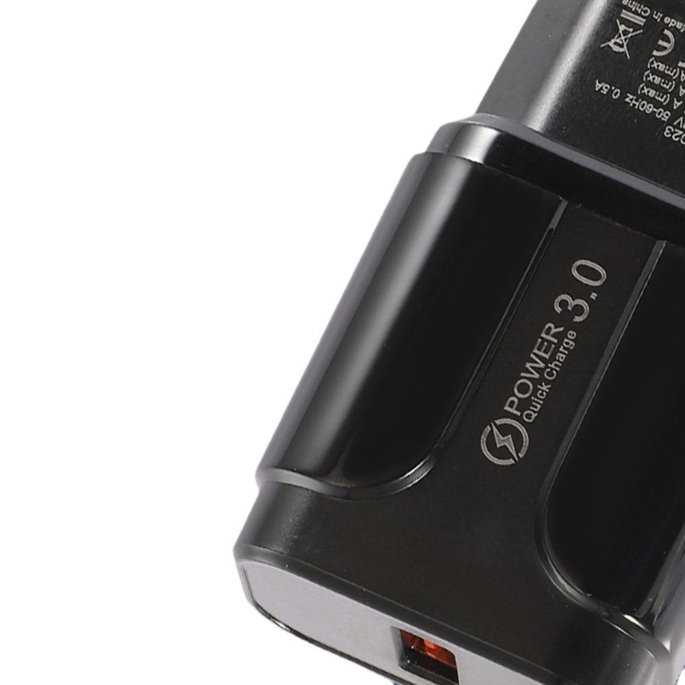 Быстрое зарядное устройство 18 Вт QC3.0 с одним USB-портом (Спецификация ЕС/США)