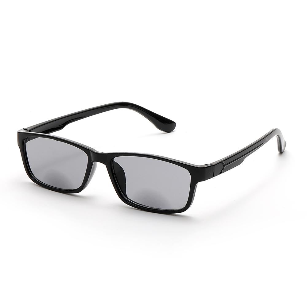 Unisex Rectangular Reading Glasses Men Women HD Grey Tinted Sun Presbyopic Eyeglasses Lightweight Anti-Radiation Oculos.