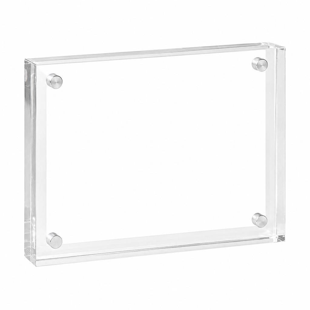 Xiaomi 5/6Inch Clear Acrylic Magnetic Photo Frame Double Sided Transparent Picture Display Stand for Desktop Home Office Table Decor450000