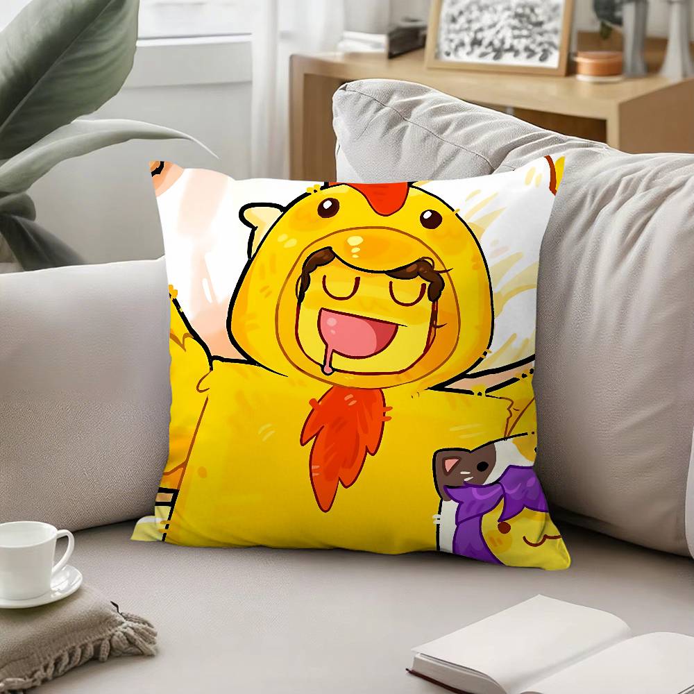 Fried Chicken Shedletsky Anime Pillow Case Sofa Living Room Decorative Cushion Covers Dustproof And Miteproof Invisible Zipper
