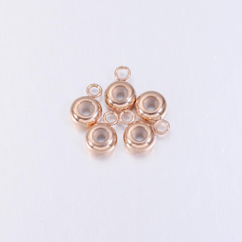 Гальванизированные бусины из нержавеющей стали 18 карат с регулировкой для самодельных ювелирных изделий: Позиционирование браслета, ожерелья, силиконового кольца