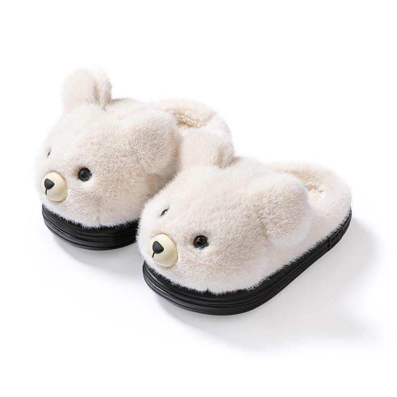 Детские зимние хлопковые тапочки: Мягкая, нескользящая, плюшевая домашняя обувь для мальчиков и девочек