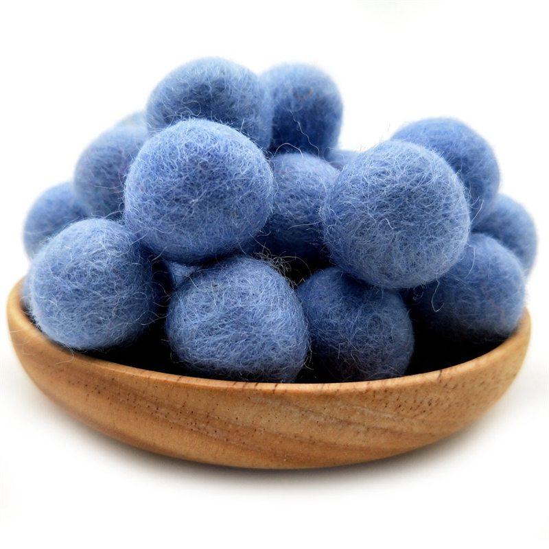 Шерстяной фетровый шар ручной работы, рождественские 10 шт., серьги, аксессуары, цветной меховой шар, сделай сам, помпоны, шар из шерстяной пряжи, 1,5 см