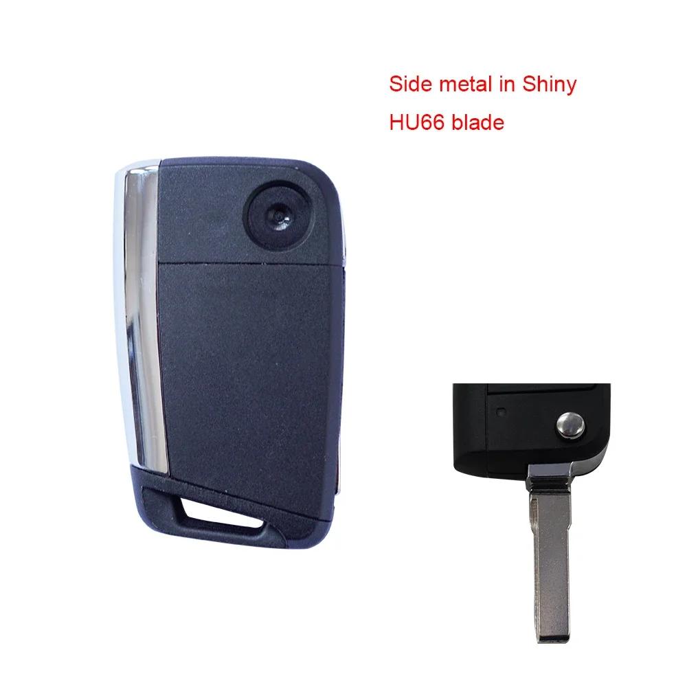 Cocolockey Чехол для выкидного ключа с пультом для Vw Polo Golf7 Mk7 Tiguan Для Skoda Octavia Kodiaq Karoq Для Seat Ateca Автомобильные аксессуары