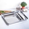 Stainless Steel Fruit Plate Heavy Duty Rectangle Loaf Pan Cake Dish Baking Tray Cookie Sheets