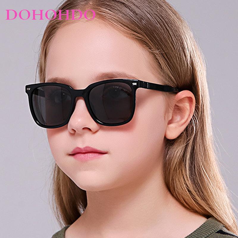 Kids Silicone Sunglasses Polarized 3-10 Years Square Flexile Boys Girls Shades Children TR90 Outdoor Travel Eyewear UV400