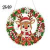 Adults Rhinestone Art Kit Christmas Painting Suncatcher Kit, DIY Faux Pearl Sparkling Crafts for Beginner, Acrylic Xmas Ornament