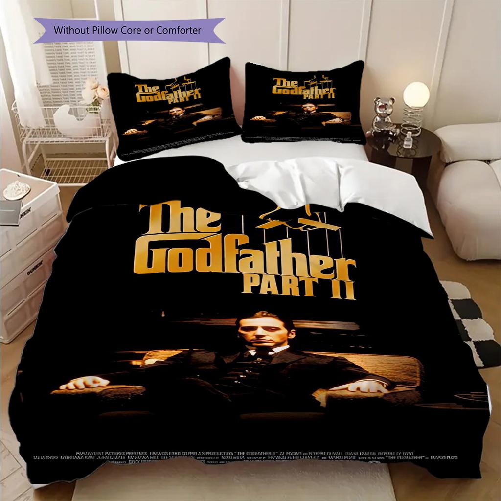 Power Loyalty Godfather Three-piece set (1 * duvet cover + 2 * pillowcase, without core) 2D Flat Duvet cover and pillowcase Bedding set