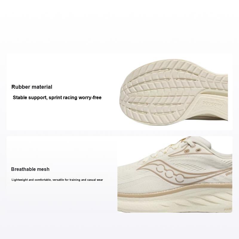 SAUCONY Ride 18 Удобная Универсальная Амортизация Дышащие Легкие Кроссовки с Низким Верхом для Бега Мужские кроссовки Бежевый S21000-600