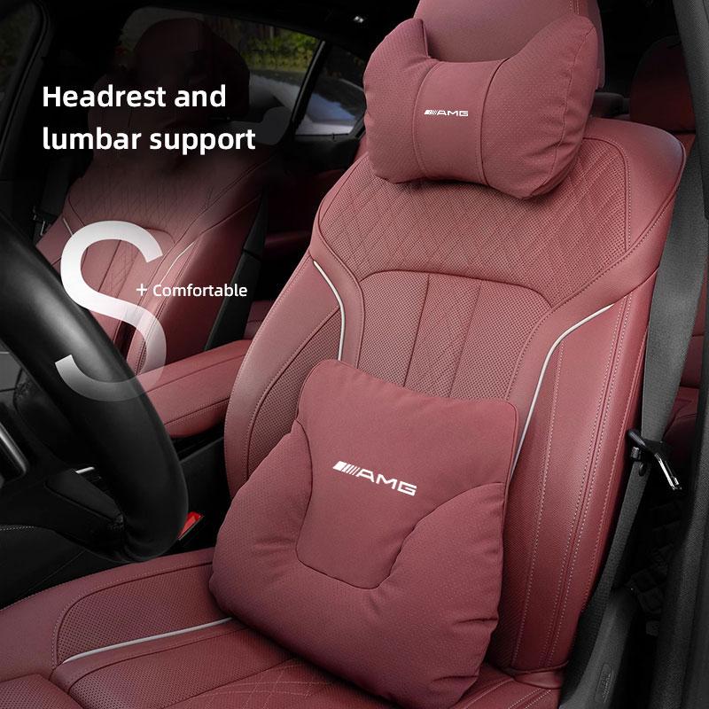 TWEK4 Car Headrest Neck Support S Class Soft High Quality Car Suit Accessories Car Hub Cap For Mercedes Benz AMG W214 W205 W204 W206