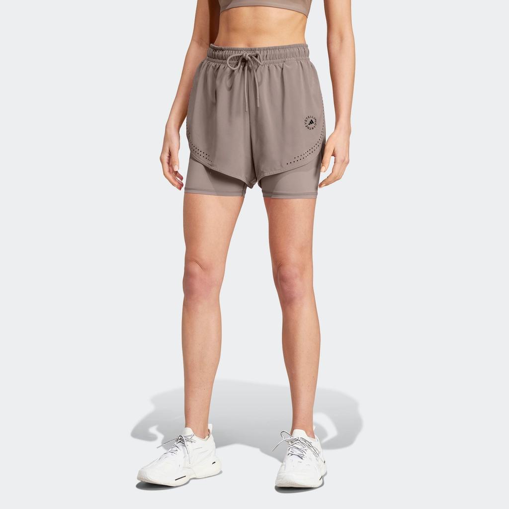 Adidas TRUEPURPOSE 2 in 1 SHORTS Sports Shorts Women's Earth Brown Gray IT8224