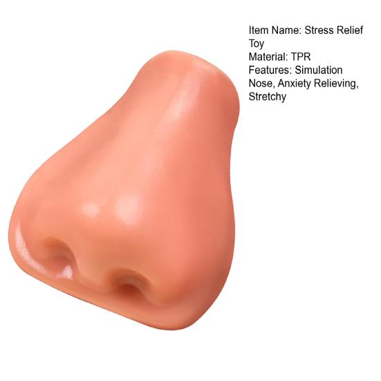 Simulation Nose Squeeze Toy Anxiety Relieving Nose Shape Sensory Toy Soft Stretchy Stress Ball Focus Aid Relaxation Tools