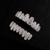 Blues New Style Men Bling Iced Out Diamond CZ Baguette Cubic Zircon Grillz Teeth for Halloween Rapper Jewelry