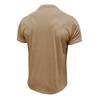 Summer Men's Henry Collar T-Shirts Solid Color Short Sleeve Tees Tops Men