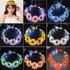 Hairband Glowing LED Wreath Halloween Crown Flower Light Up Headband Christmas Party Decoration