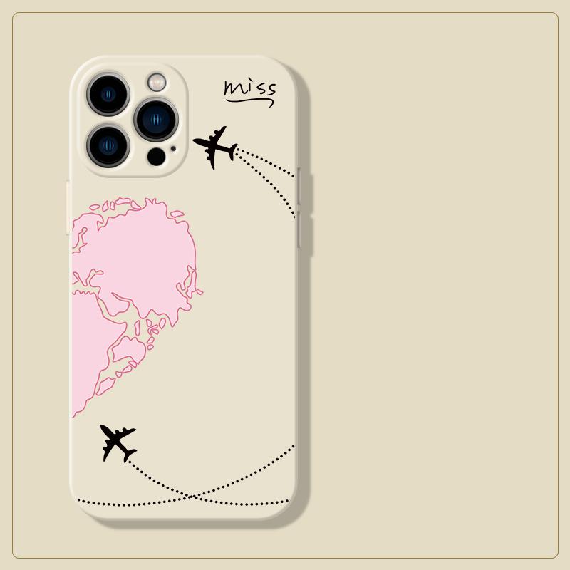 Дорожный чехол с картой мира «Самолеты» для Iphone 12 13 11 Pro Max 12 Mini Love Heart пара, чехол для Iphone Xr X Xs Max 7 8 Plus Se2020