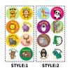 50-500pcs creative animals stickers 1inch labels reward sticker for school teacher kids Smile stationery sticker