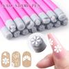 Butterfly Flower DIY Nail Print Pen Transfer Tool 4-piece Set Nail Seal Pen Set, Flower Butterfly Pattern Nail Transfer Printing Tool