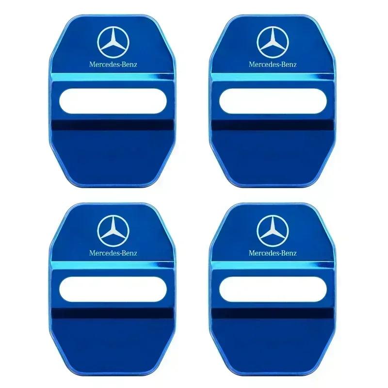 ZPU1  4PCS Car Door Lock cover Protect Buckle Cover Latch Stop Anti Rust Car Accessories For Mercedes Benz W211 W210 W213 W203 W205