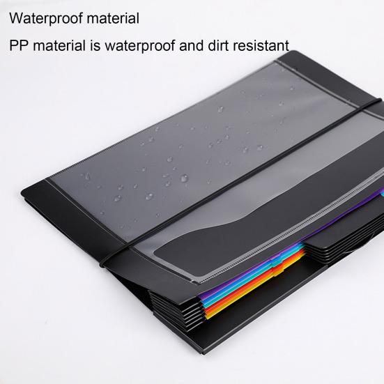 Папка-органайзер для хранения файлов с 6 большими карманами, портативная складная настенная папка, экономящая место