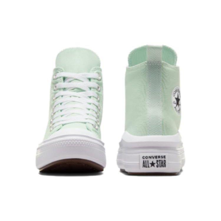 Converse Кроссовки Chuck Taylor All Star Move Platform High GS Sticky Aloe Kids, синие, белые, черные A06350C
