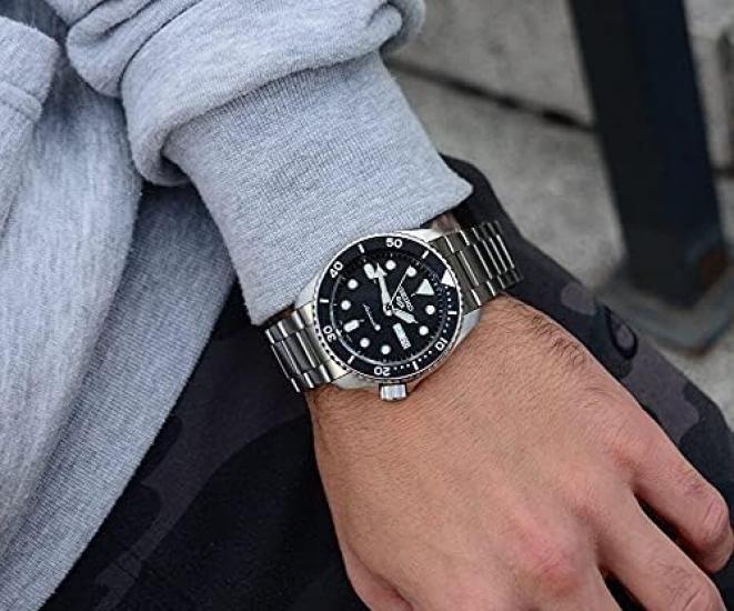 Seiko Наручные часы SRPD55K1 Серебристые 42 Современные Современные, Серебристые, мм,