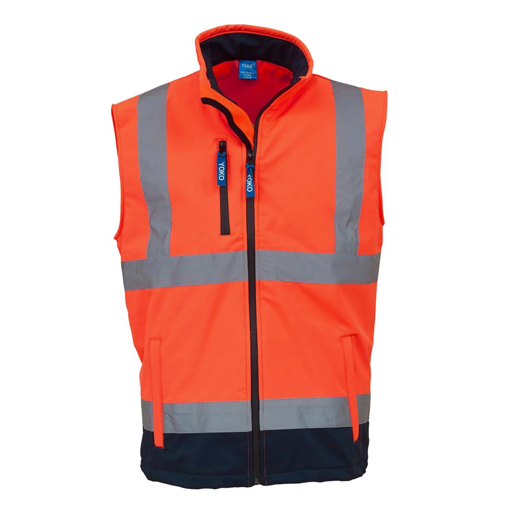 Yoko Мужское теплое боди/рабочая одежда Hi Vis Softshell (2 шт. в упаковке)