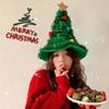 2025 Ins Christmas Tree Hat Creative Xmas Headwear for Girls Tinsel Christmas Headband Party Costume New Year Decor Supplies