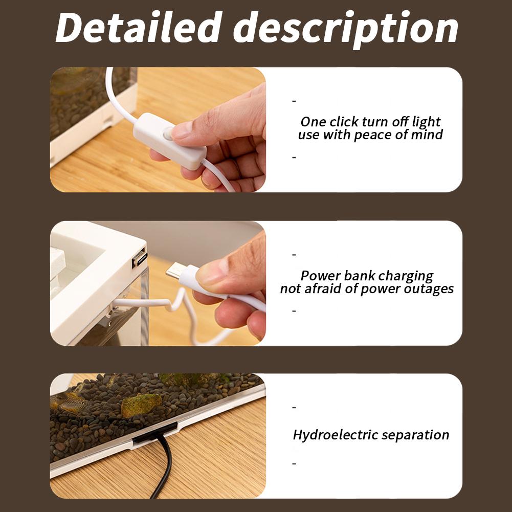 Fish Tiny Fish Tank Office Small Betta Aquarium Light With Filter Micro Landscape Fish Tank Office Desktop Home Ornaments