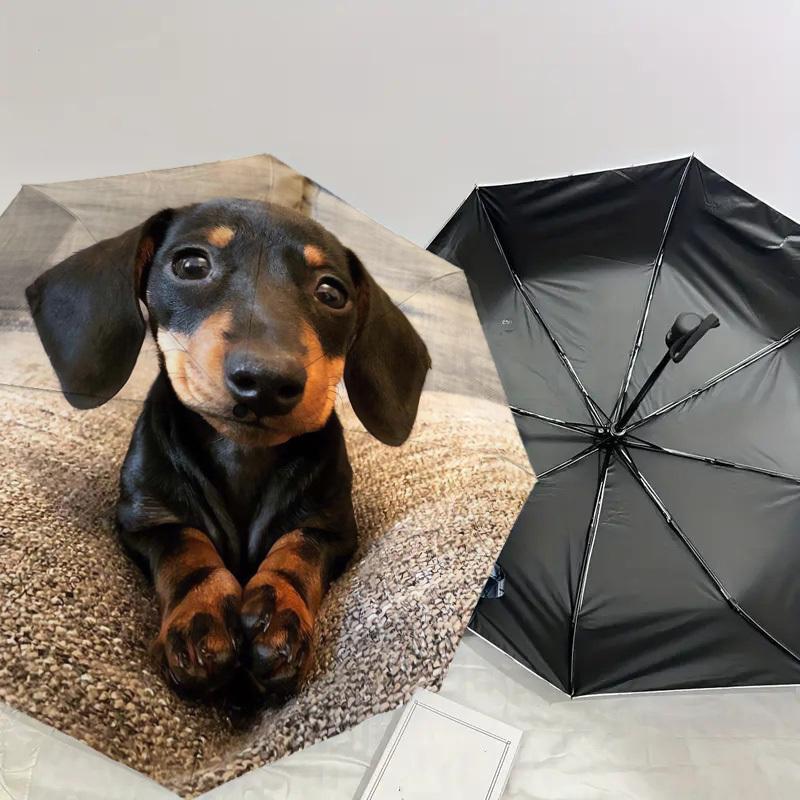 1pc Dachshund Paws Umbrella with Plastic Handle,Suitable for All Seasons Home Travel Outdoor UmbrellaDD1755