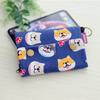 Портативный холщовый кошелек для монет с принтом на молнии, короткий кошелек, многофункциональный кошелек Maneki Neko для путешествий