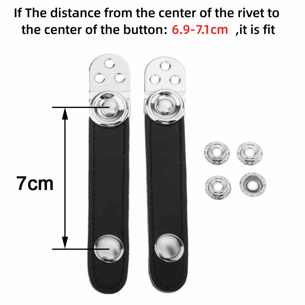2Pcs PU Leather Accordion Bellows Buckle Double Layer Buckle Bass Accordions  Bass Accordions