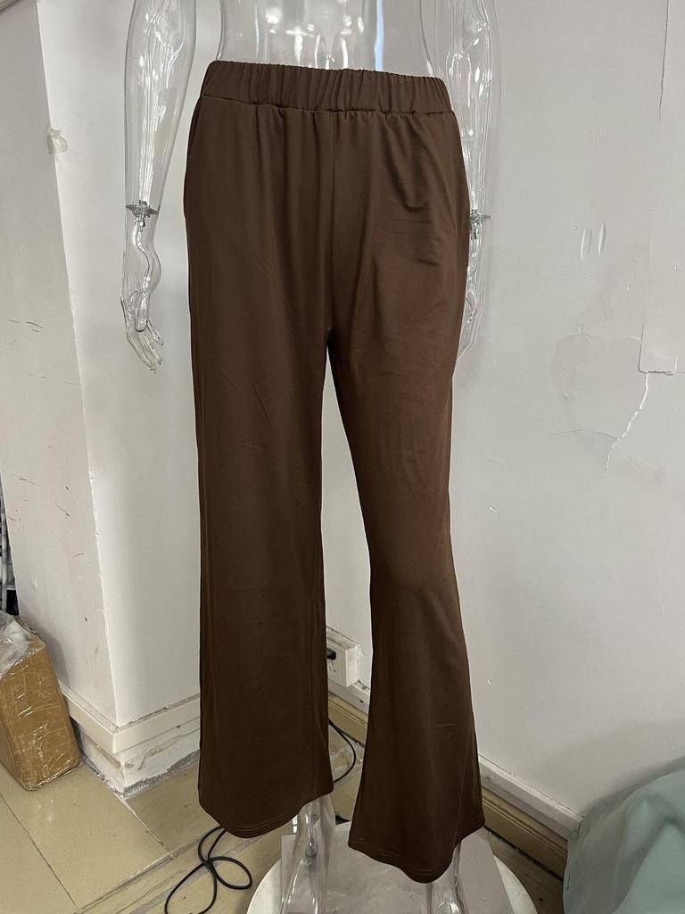 Европейско-американский повседневный осенне-зимний однотонный комплект-тройка: Длинные брюки, кардиган с длинным рукавом и жилет для женщин