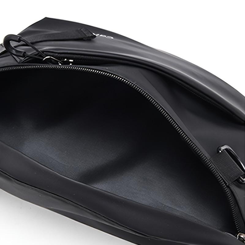 Black Men Chest Bag New Casual Crossbody Fanny Pack Unisex Membrane Sports Bag Outdoor Cycling Shoulder Waist Bag Travel Daypack