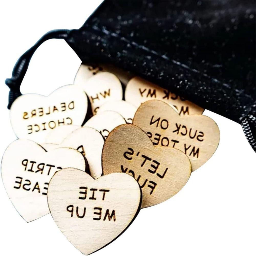 Romantic Funny Tokens Wooden Token Games for Couple Decoration Activity Tokens Birthday