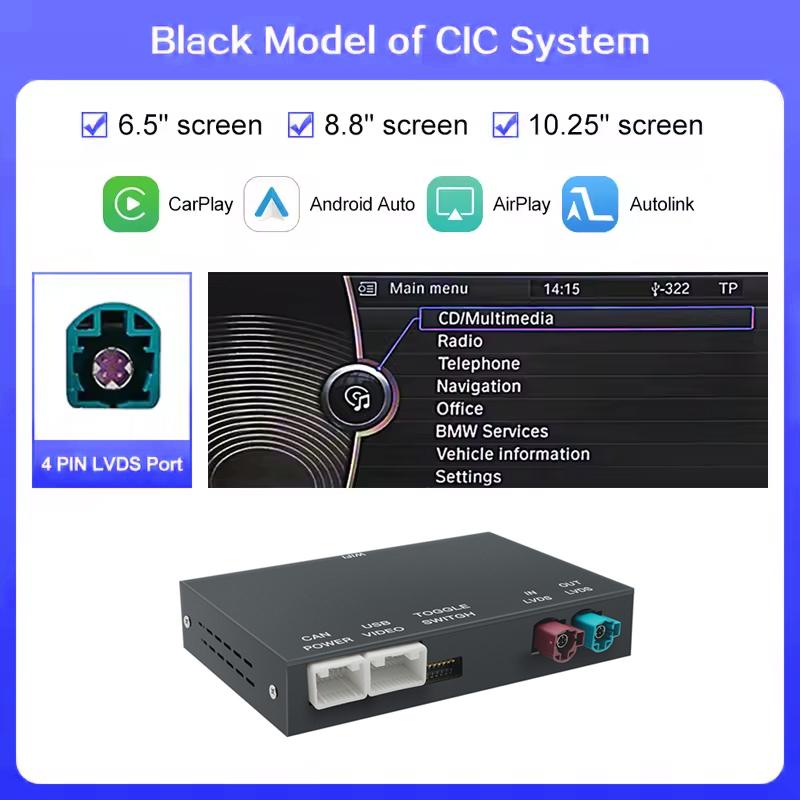 AUTOABC Беспроводной CarPlay Android Auto Для BMW 5 серии F10 F11 2012-2017 CIC NBT Радио Мультимедиа Воспроизведение Airplay Навигация