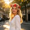 Свадебный венок из цветов Бохо Искусственный цветочный венок Эластичная лента Венок для волос Праздничный Свадебный цветочный ободок для подружек невесты Цветочных девочек