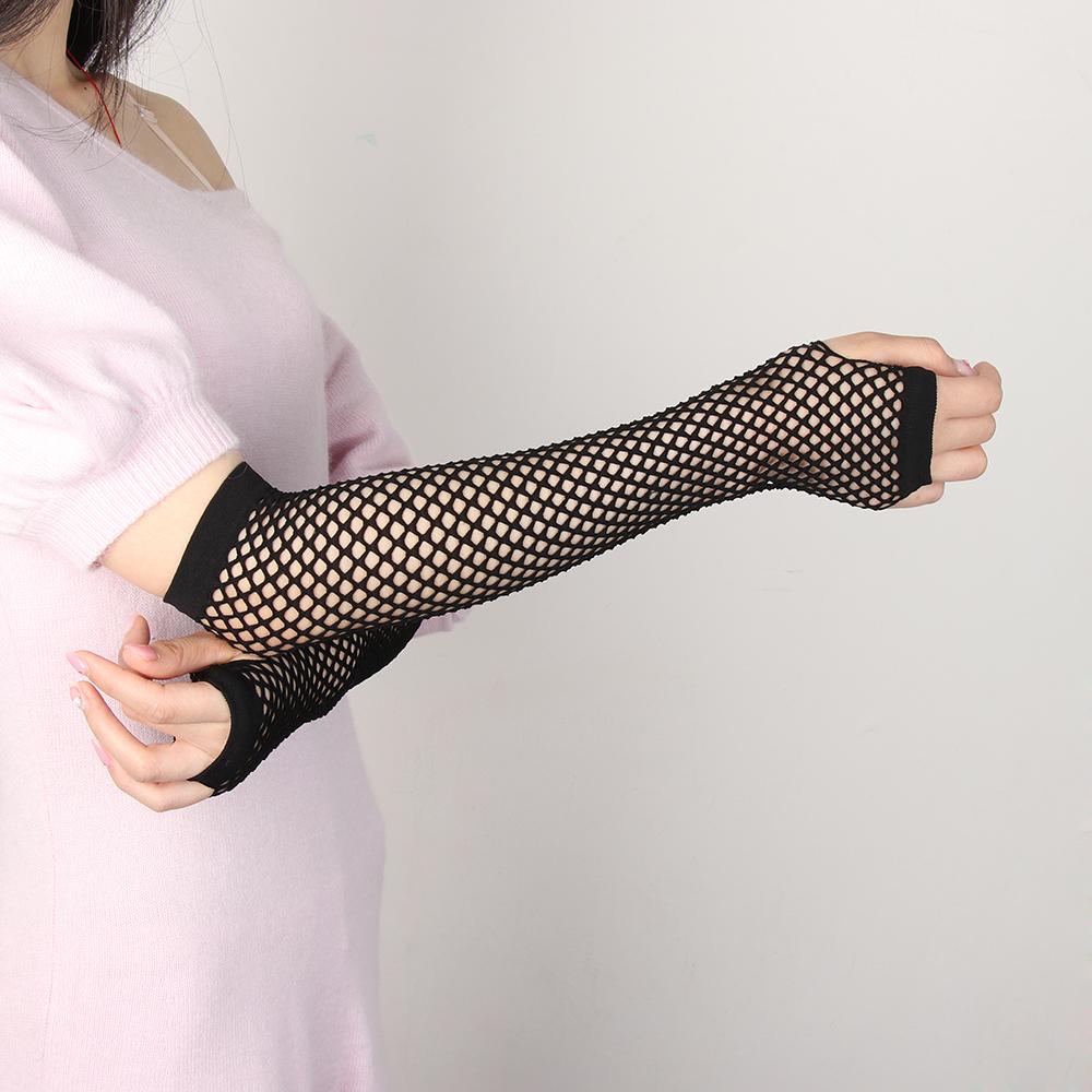 Женские сексуальные панк сетчатые перчатки варежки варежки без пальцев