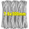 Stainless Steel Cable Ties Heavy Duty Self Locking Metal Zip Ties Fastening Rings Straps Binding Tie for Exhaust Machinery Fence