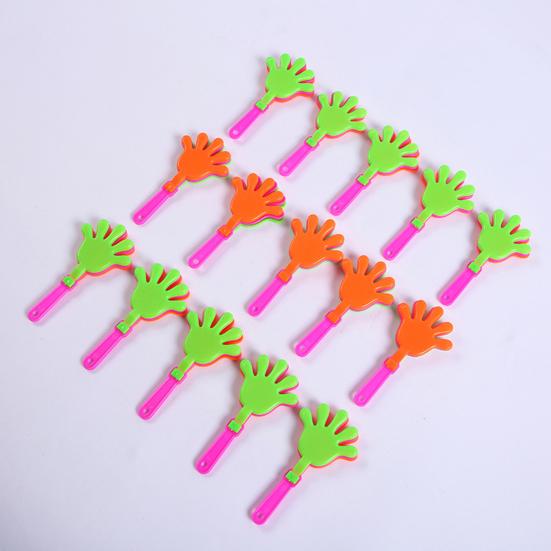 10Pcs Mini Plastic Hand Clapper Toy Pocket Colorful Hand Clapper for Kids & Adults Clapping Hands Party