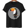 Tropical Toucan Printed Black Cotton Top Knitted T-Shirt Plus Size Unisex All Year Round Casual Tee