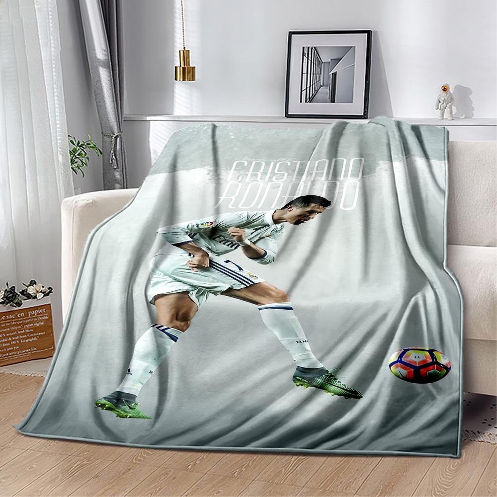 Cristiano Ronaldo Soccer Action Blanket Comfortable Great for Chair Bedding Couch Four Seasons Multipurpose Warmthful Decor