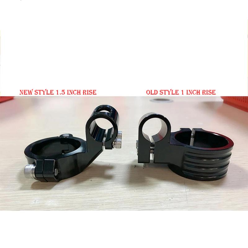 33 35 36 37 41 43 45 46 47 48 50 51 52 53mm 7/8" Universal CNC Motorcycle 1" Rised Handlebar Handle Bar Clip On Heads Clamps