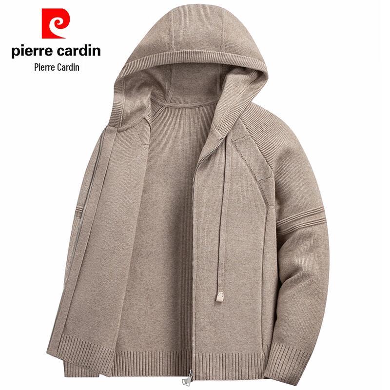 Мужской вязаный кардиган с капюшоном Pierre Cardin со смесью кашемира
