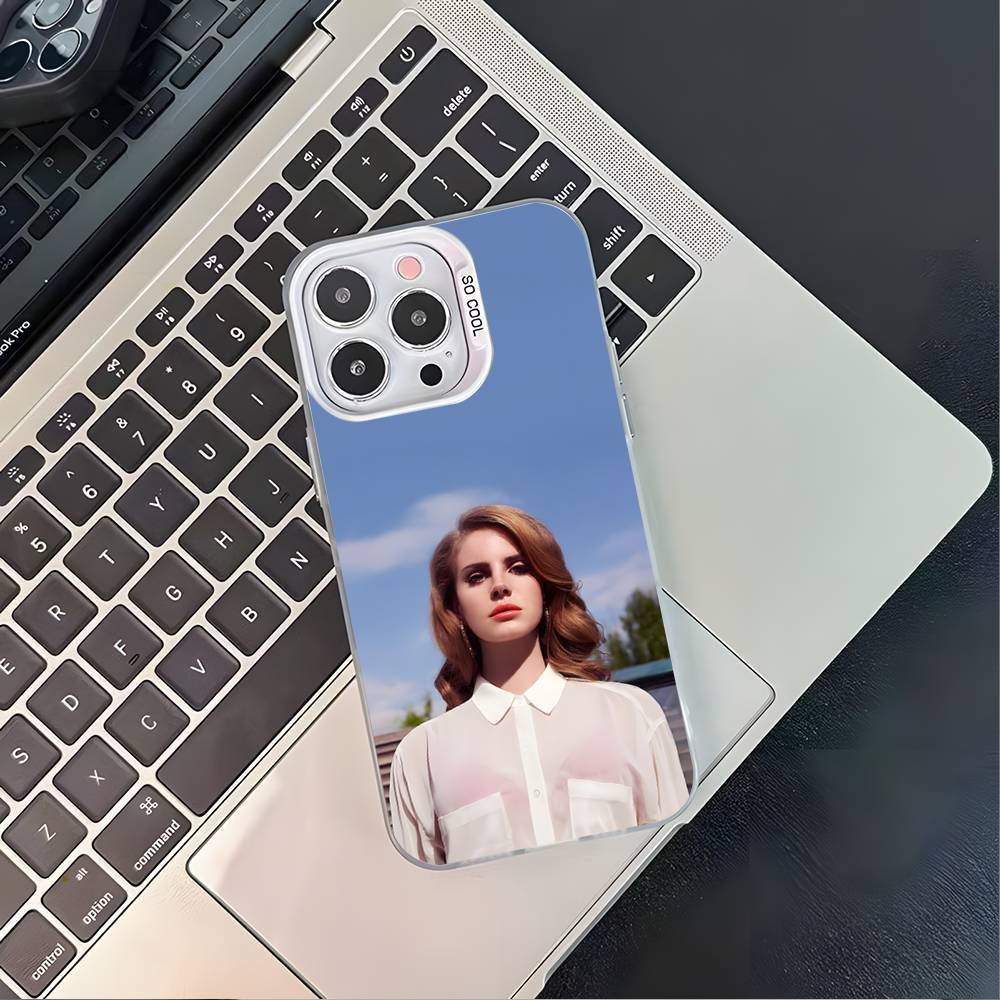 Чехол для телефона с изображением певицы Л-Лана Дель Рей Для iPhone 16,15,14,13,12,11,Pro,XS,Max,Plus,Mini,SE4,E Белый Матовый Ударопрочный Чехол