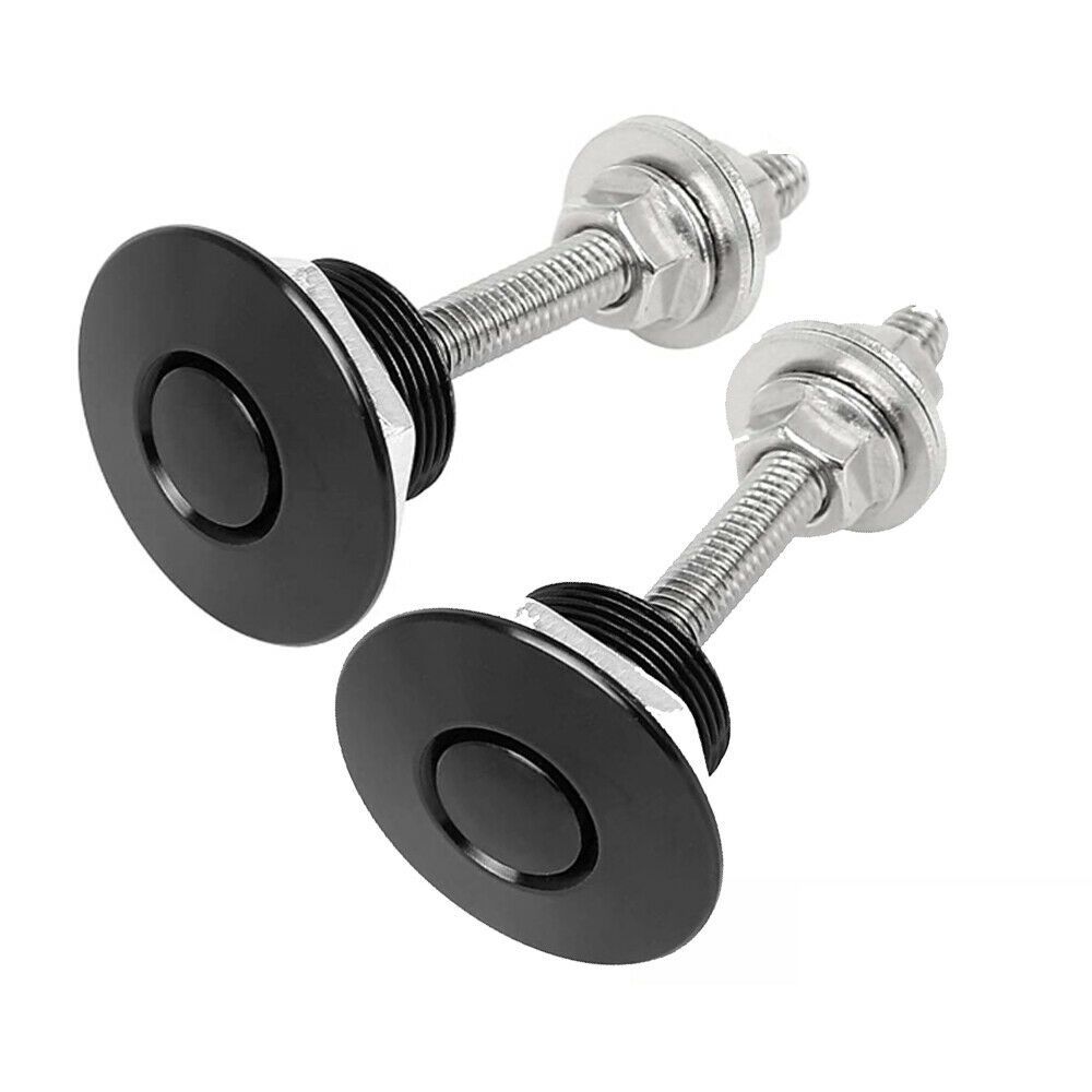 2/4 шт. Черный комплект кузова Защелка Клипса Кнопка Нажимная Передний бампер Штифт капота Замок капота Двигатель Быстросъемный