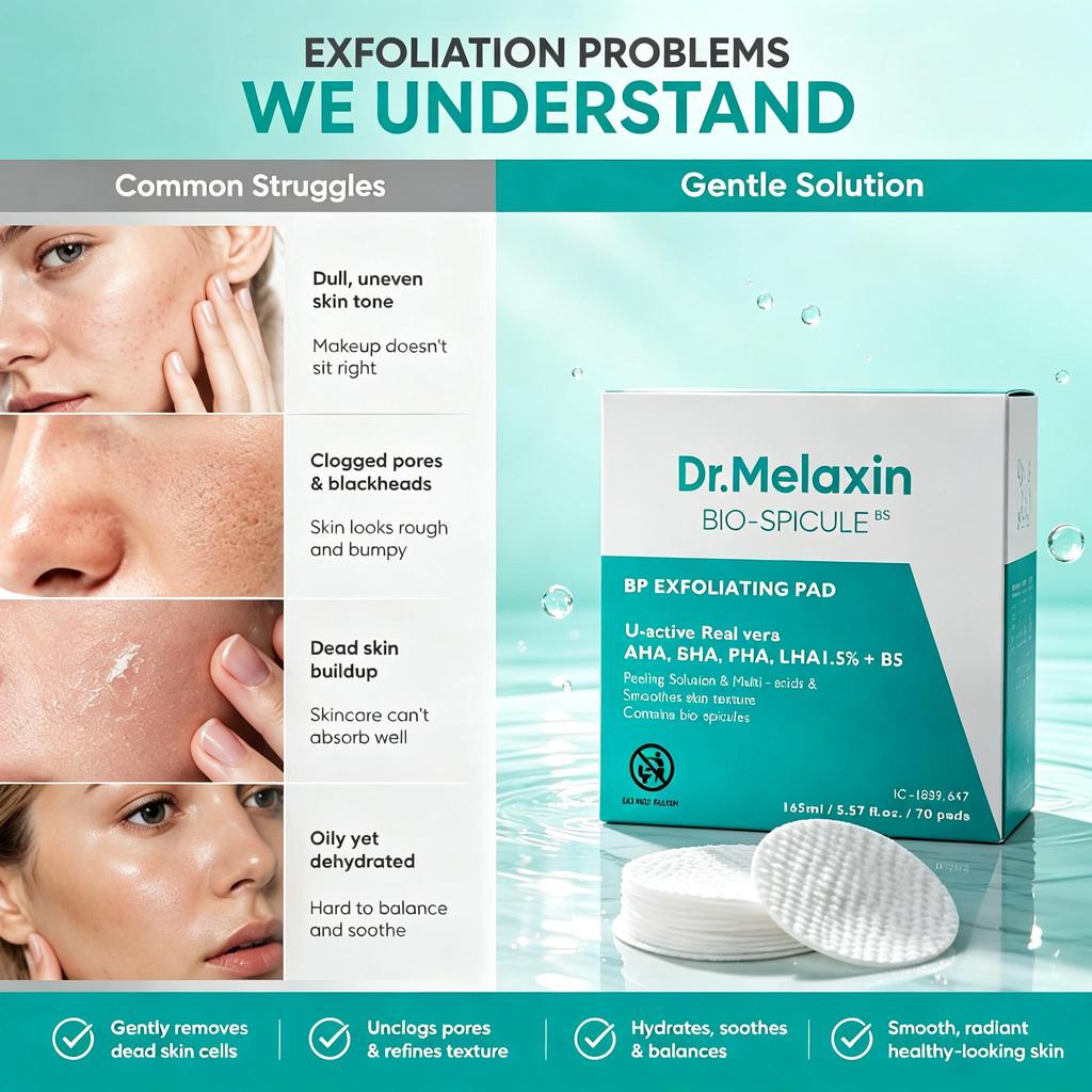 Dr.Melaxin BP Bio Spicule Отшелушивающий тоник-пэд для пор 70 шт.*1