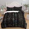 Antique Egyptian Hieroglyphs N Deities Duvet Cover Set King Queen Double Full Twin Single Size Bed Linen Set