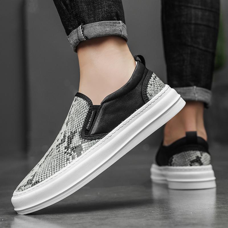 Мужские туфли для сноуборда из натуральной кожи, дизайнерские стили для молодежи, отдыха, прогулок, вечеринок, мужские туфли без застежек, черные